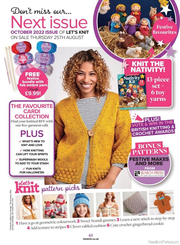 Вязаные модели спицами в журнале «Let's Knit №187 2022»