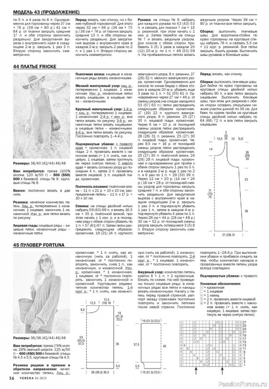 Вязаные модели в журнале «Verena №1 2023»