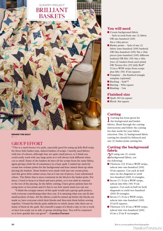 Коллекция проектов для рукодельниц в журнале «Todays Quilter №129 2025»
