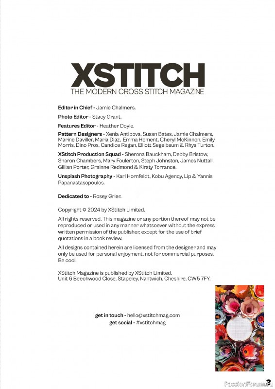 Коллекция вышивки в журнале «XStitch Magazine №30 2024»