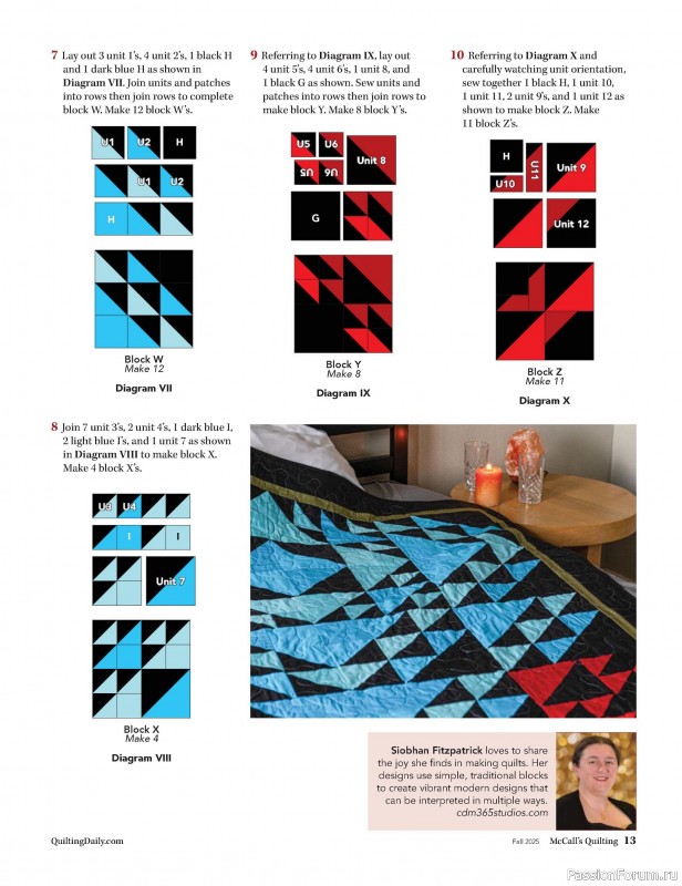Коллекция проектов для рукодельниц в журнале «McCall's Quilting - Fall 2025»