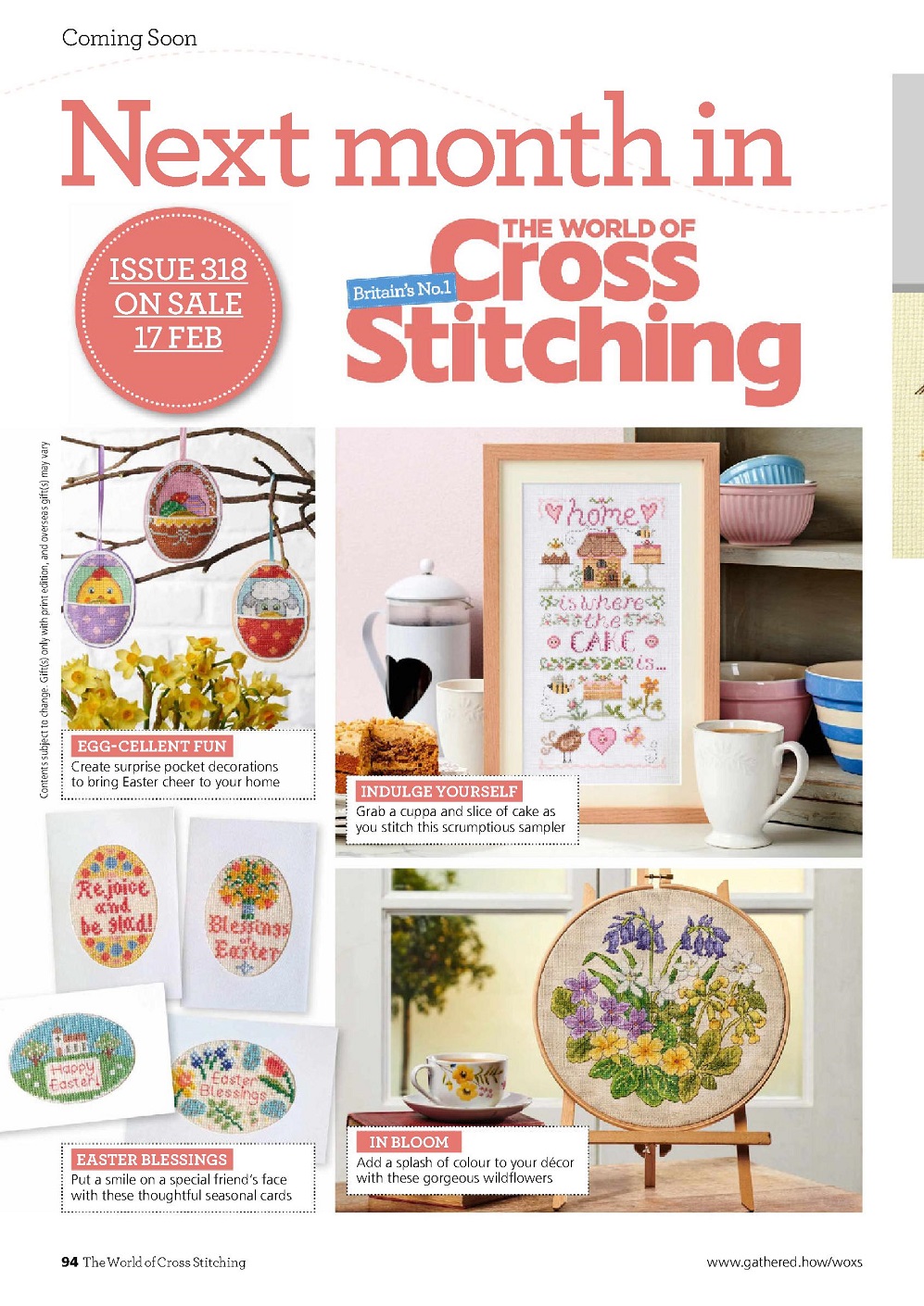 Идей для вышивания в журнале "The World of Cross Stitching №317 2022"