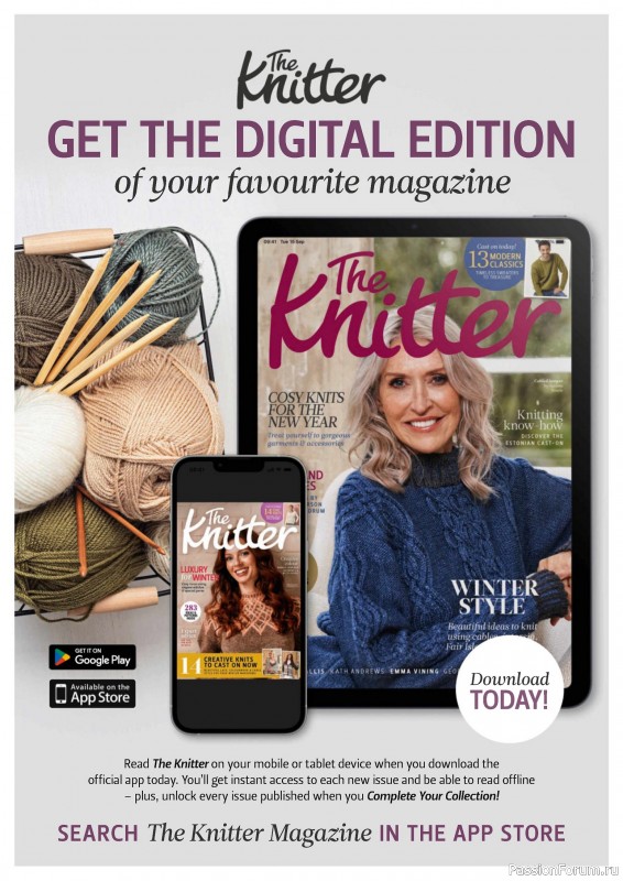 Вязаные проекты спицами в журнале «The Knitter №210 2024»