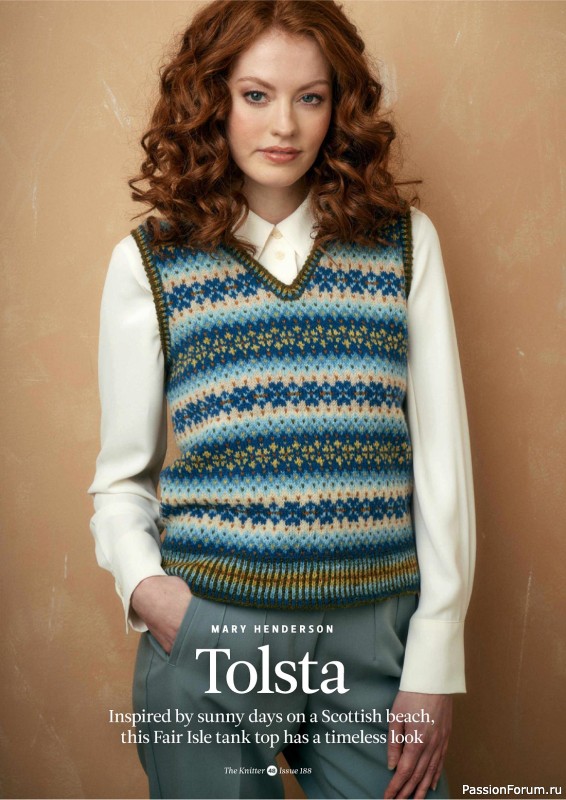 Вязаные проекты спицами в журнале «The Knitter №188 2023»