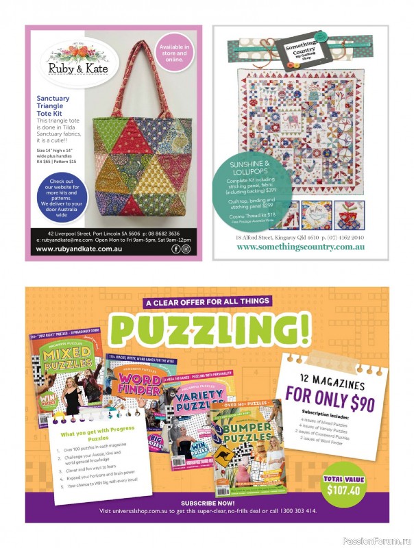 Коллекция проектов для рукодельниц в журнале «Quilters Companion №132 2025»