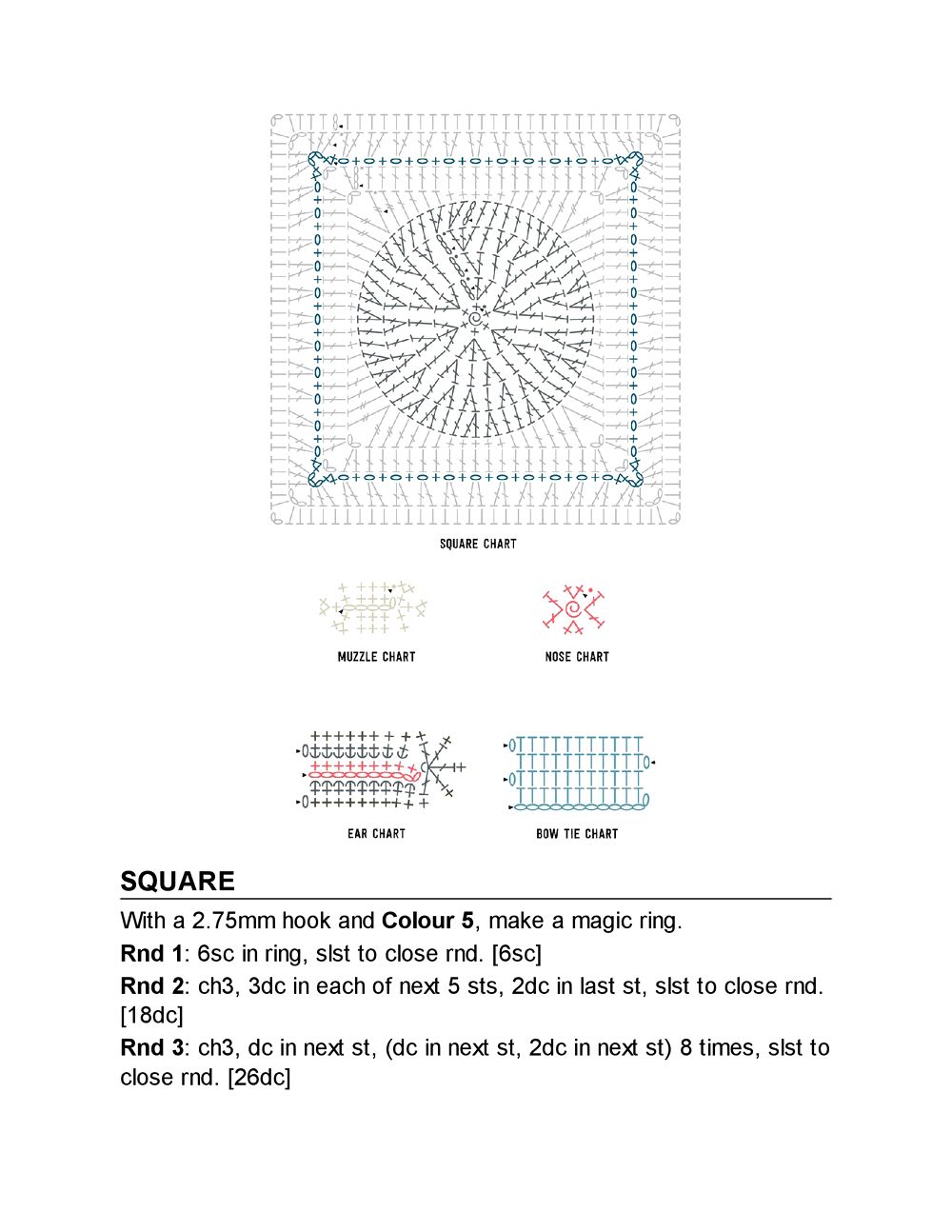 Коллекция "бабушкиных квадратов" в книге «3D Animal Granny Squares»