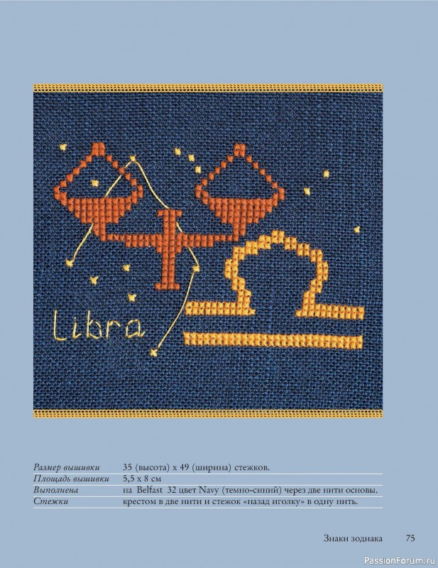 Коллекция вышивки в книге «Французская вышивка крестом»