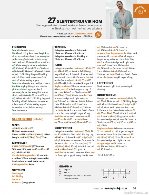 Вязаные модели спицами в журнале «SARIE Kreatief Magazine - 2025»