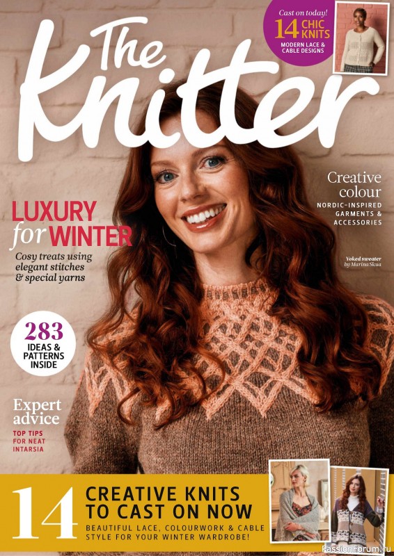 Вязаные проекты спицами в журнале &laquo;The Knitter №208 2024&raquo;