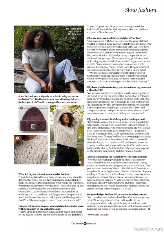 Вязаные модели спицами в журнале «The Knitter №176 2022»