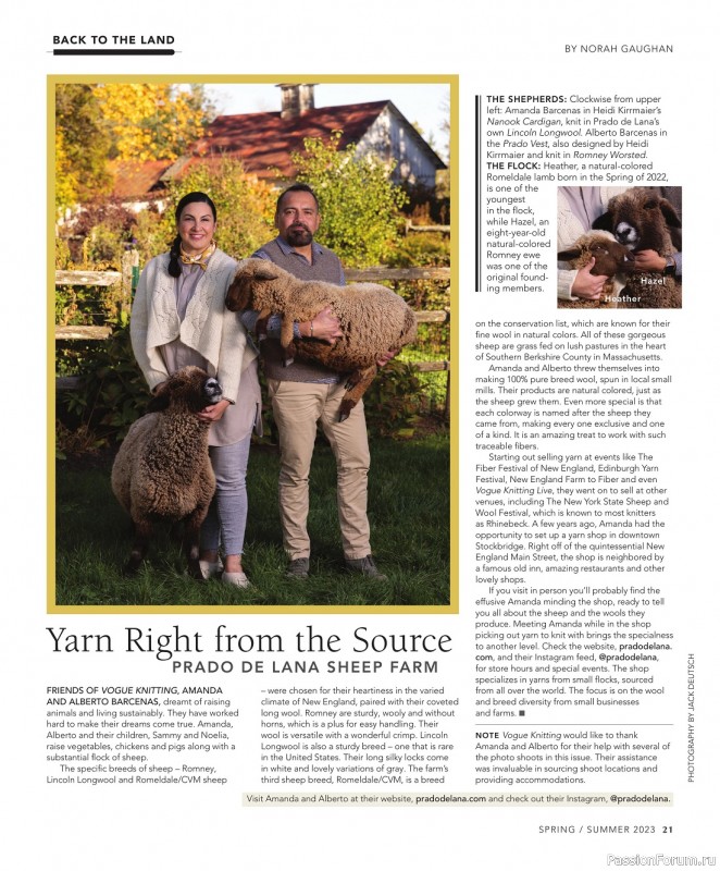 Вязаные модели в журнале «Vogue Knitting – Spring-Summer 2023»