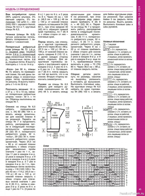 Вязаные модели в журнале «Модное вязание №4 2024»