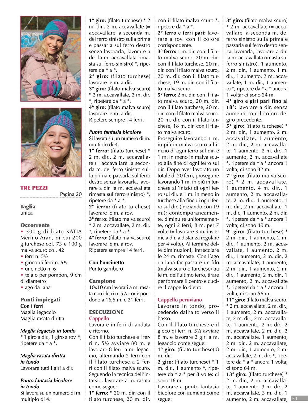 Женские модели спицами для весны и лето. &quot;Piu Maglia Cappelli - Accessori&quot; №3 2021