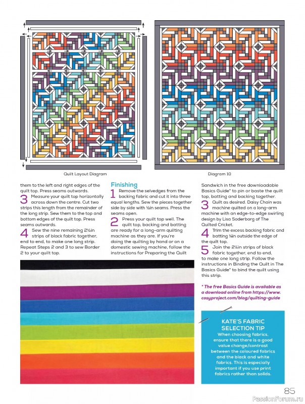 Коллекция проектов для рукодельниц в журнале «Quilters Companion №133 2025»