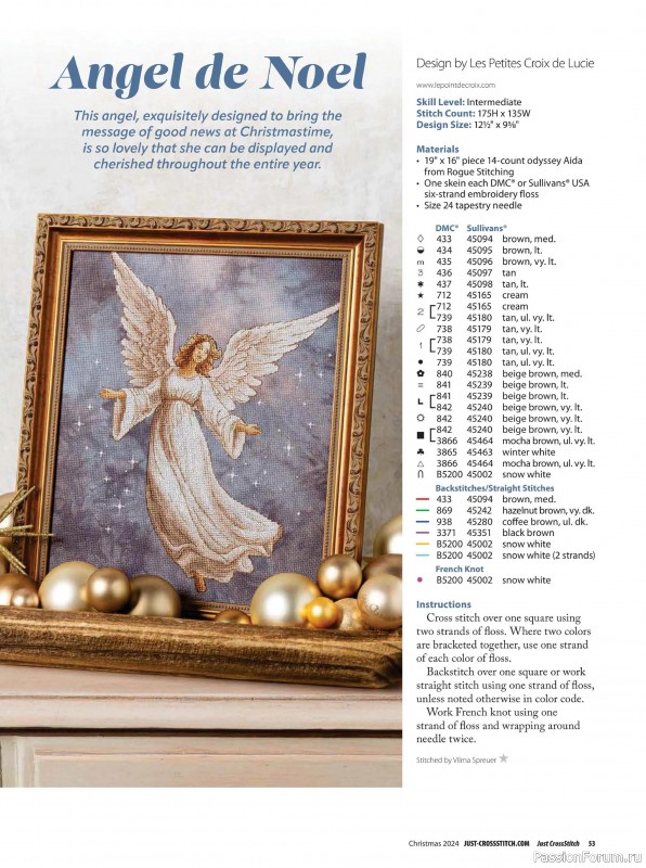 Коллекция вышивки в журнале «Just Cross Stitch - Christmas 2024»