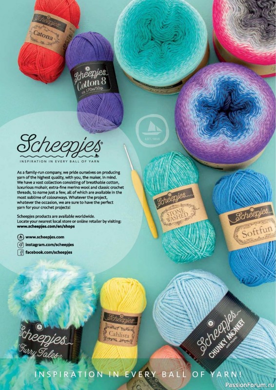 Вязаные проекты крючком в журнале «Inside Crochet №149 2022»