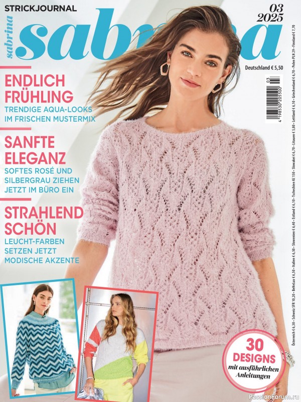 Вязаные модели в журнале &laquo;Sabrina №3 2025 German&raquo;