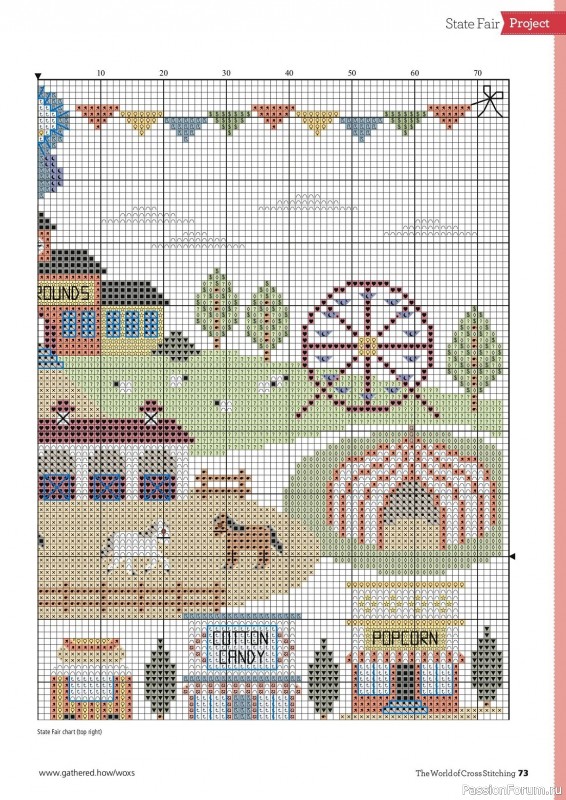 Коллекция вышивки в журнале «The World of Cross Stitching №335 2023»