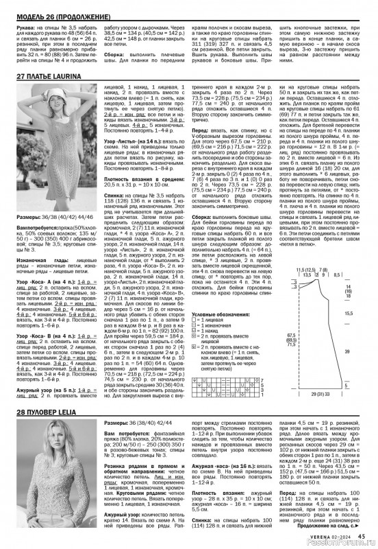 Вязаные модели в журнале «Verena №2 2024»