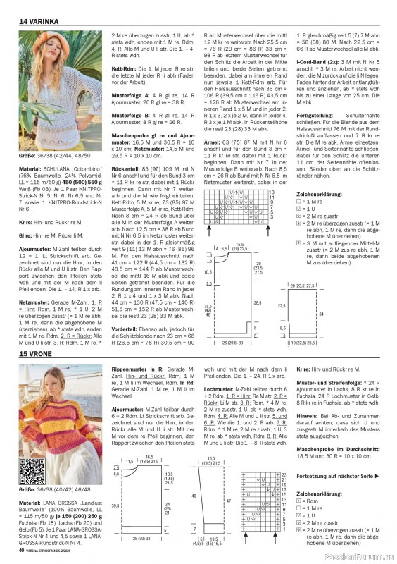 Вязаные модели в журнале «Verena Stricktrends №2 2025»