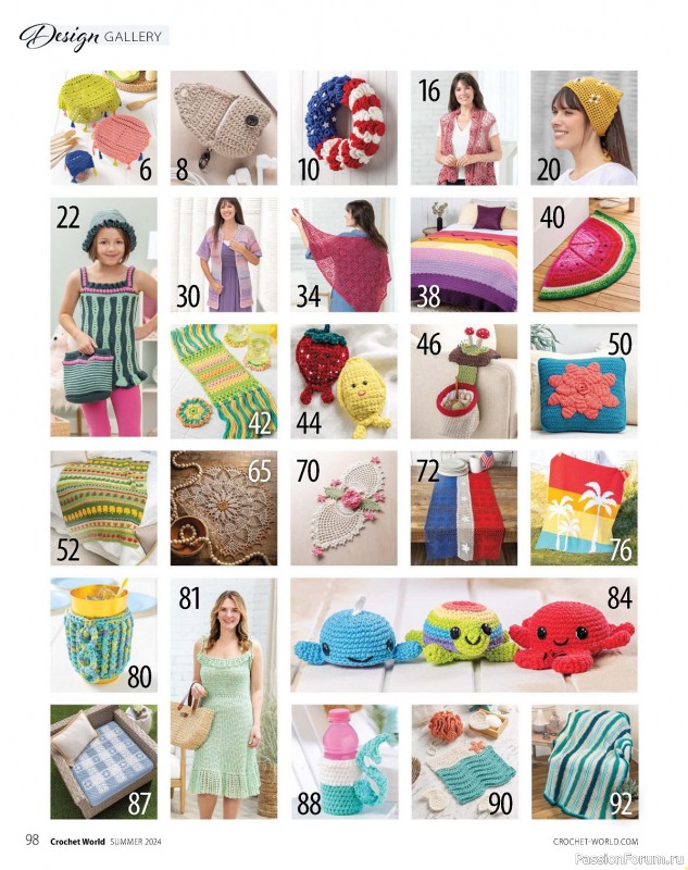 Вязаные проекты крючком в журнале «Crochet World – Summer 2024»
