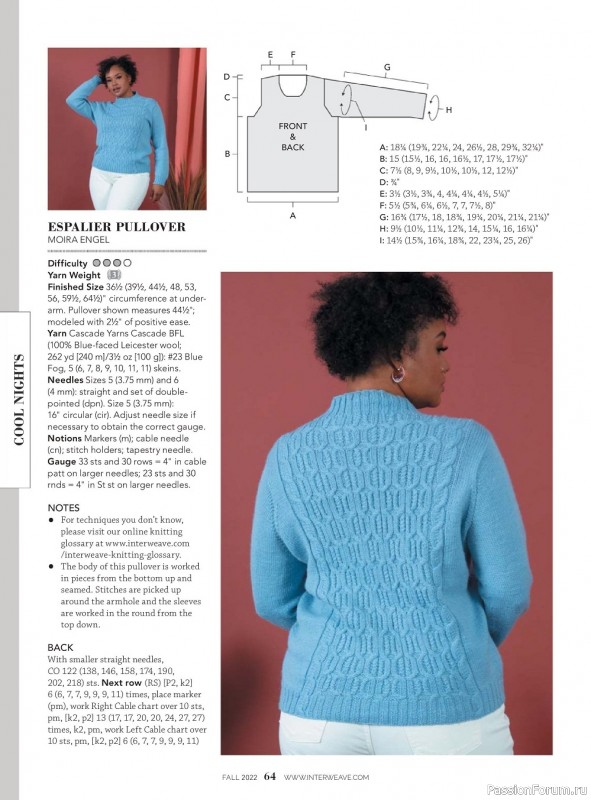 Вязаные модели в журнале «Interweave Knits - Fall 2022»