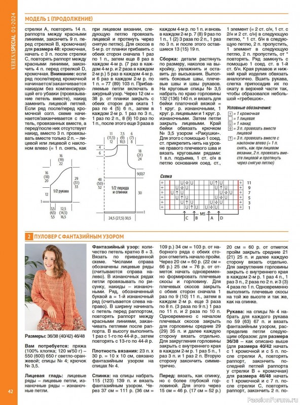 Вязаные модели в журнале «Модное вязание №1 2024»
