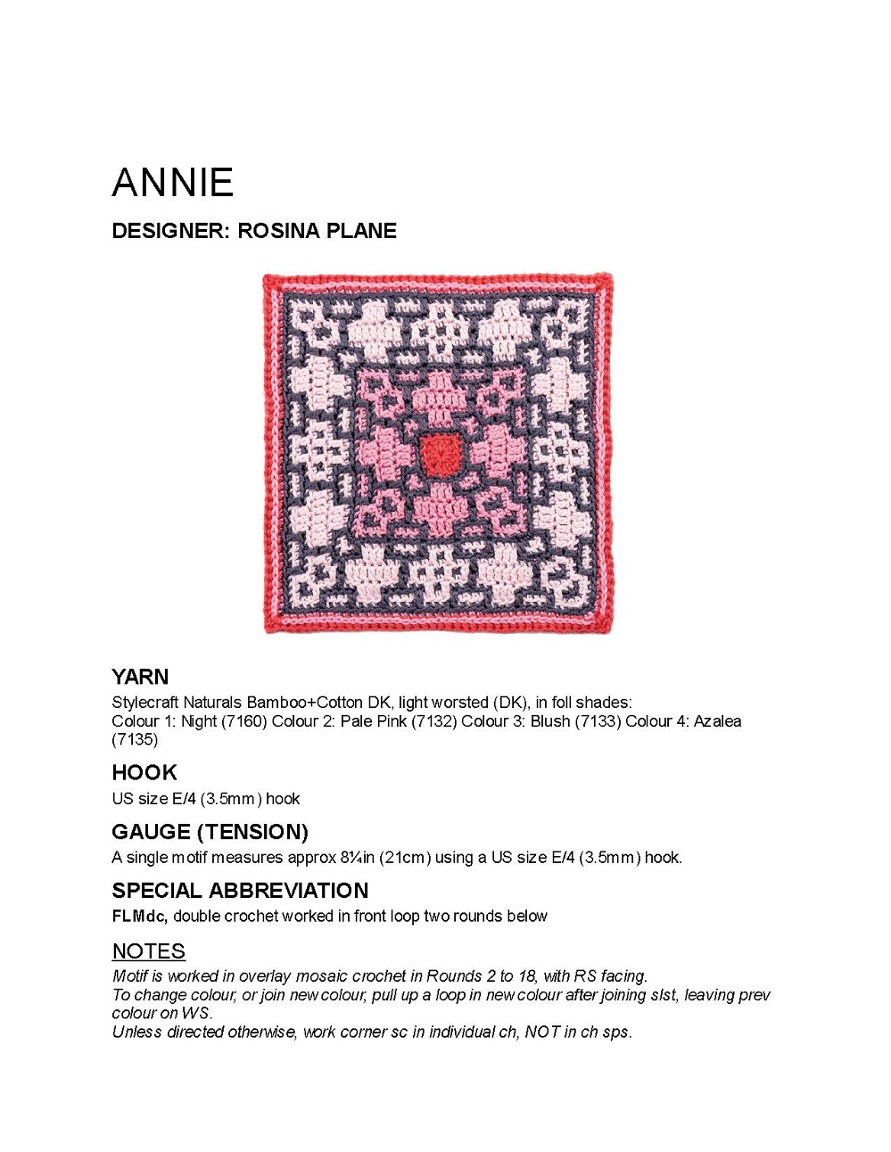 Коллекция проектов крючком в книге &laquo;100 Crochet Tiles&raquo;