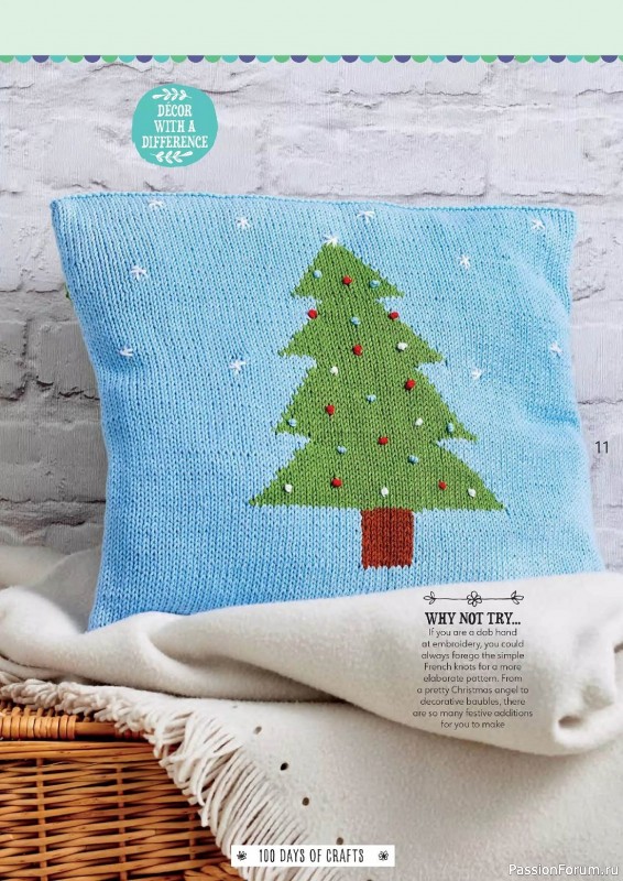Вязаные проекты спицами в журнале «100 Days of Christmas Knits №26 2023»