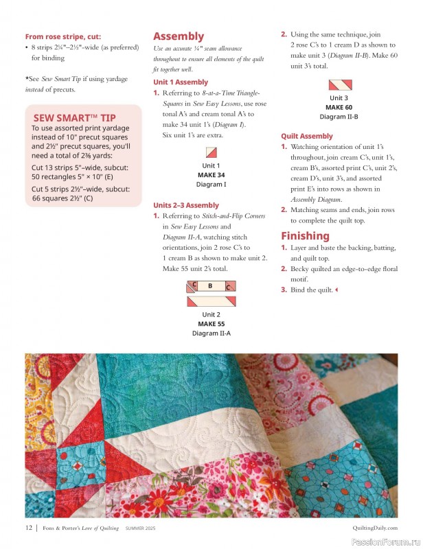 Коллекция проектов для рукодельниц в журнале «Fons & Porter’s Love Of Quilting - Summer 2025»