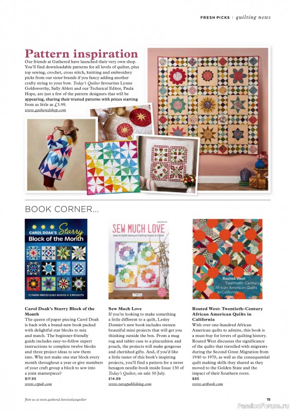 Коллекция проектов для рукодельниц в журнале «Todays Quilter №129 2025»