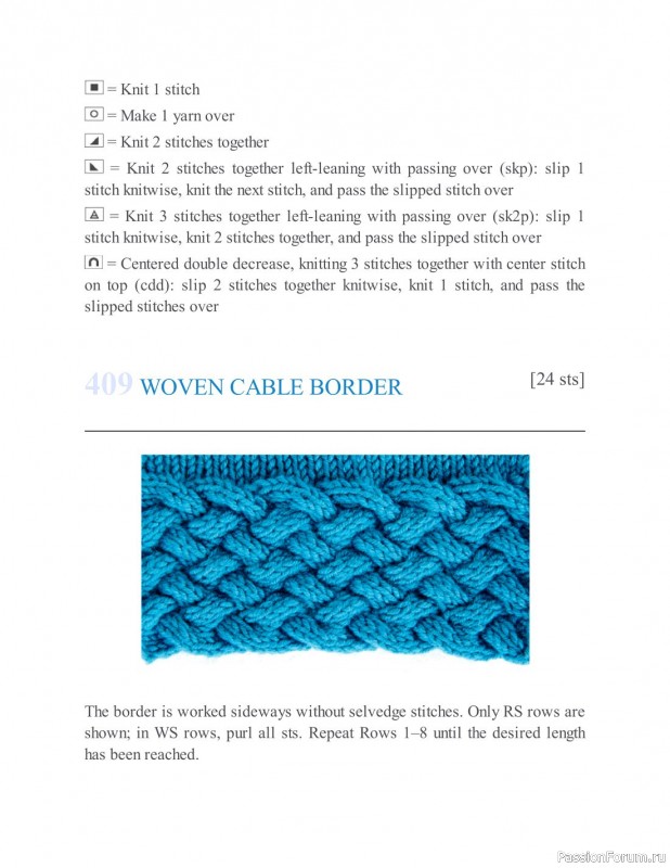 Коллекция узоров спицами в книге «The New Knitting Stitch Dictionary»