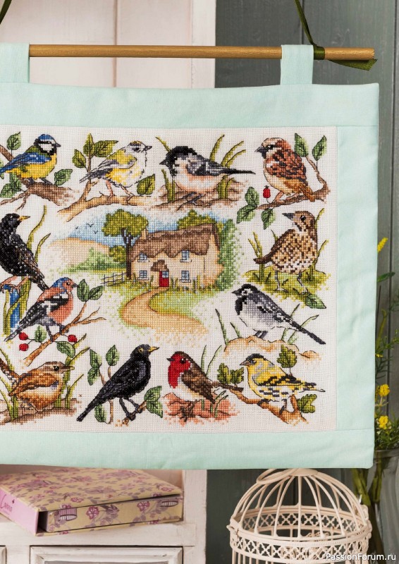 Коллекция вышивки в журнале «Cross Stitch Gold - Birds Collection 2024»