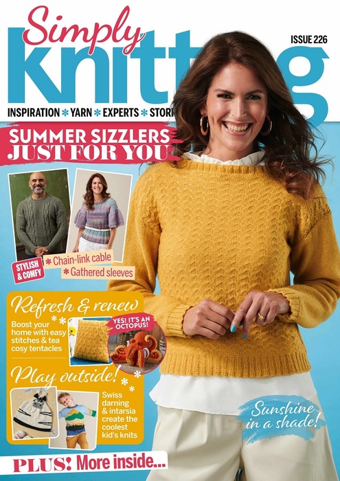 Вязаные проекты спицами в журнале &laquo;Simply Knitting №226 2022&raquo;