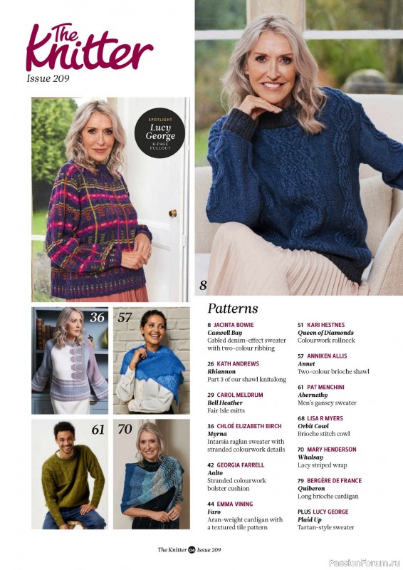 Вязаные проекты спицами в журнале «The Knitter №209 2024»