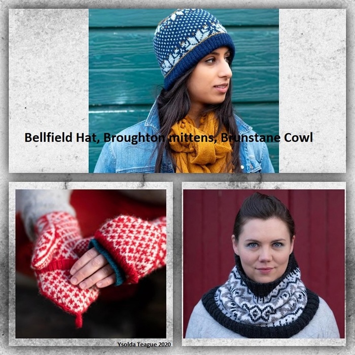 Вязаные проекты в книге &laquo;Bellfield Hat, Broughton mittens, Brunstane Cowl&raquo;