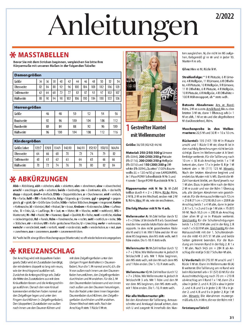 Вязаные модели для женщин в журнале "Sabrina №2 2022 Germany"