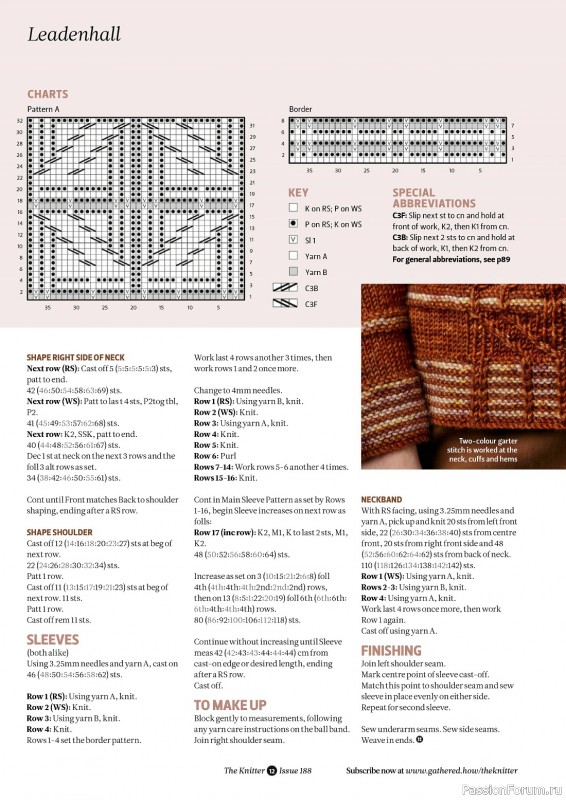 Вязаные проекты спицами в журнале «The Knitter №188 2023»
