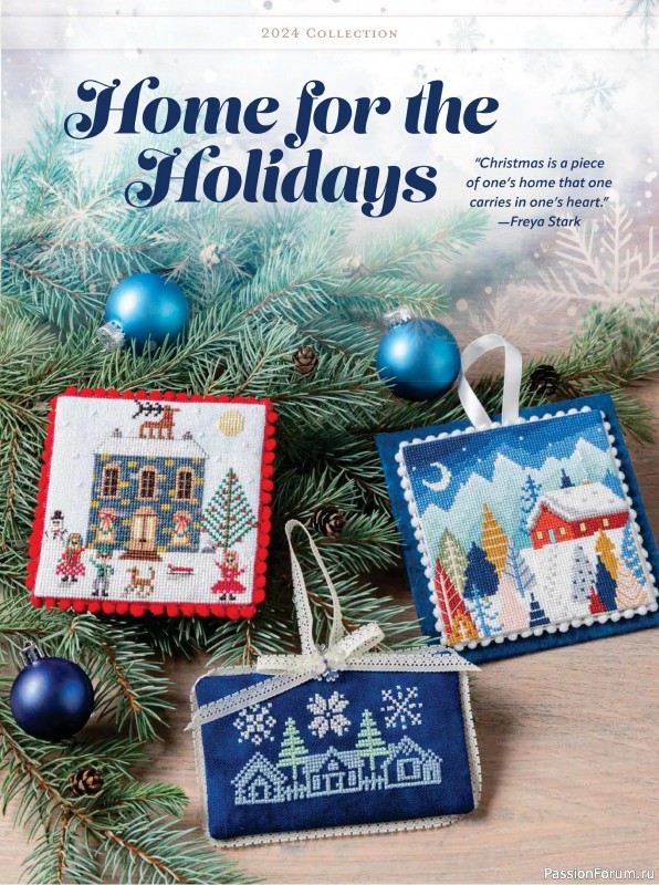 Коллекция вышивки в журнале «Just Cross Stitch - Christmas 2024»
