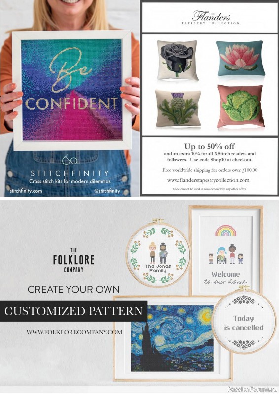 Коллекция вышивки в журнале «XStitch Magazine №24 2023»