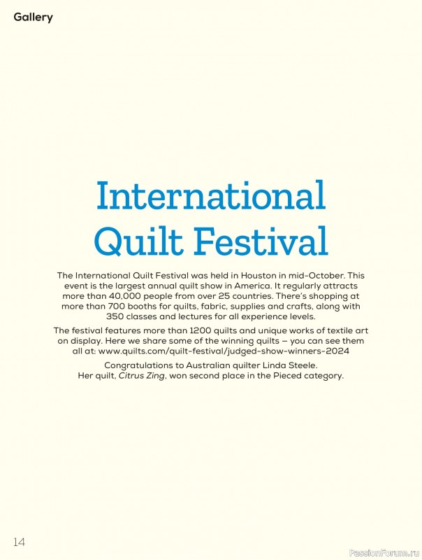 Коллекция проектов для рукодельниц в журнале «Quilters Companion №132 2025»