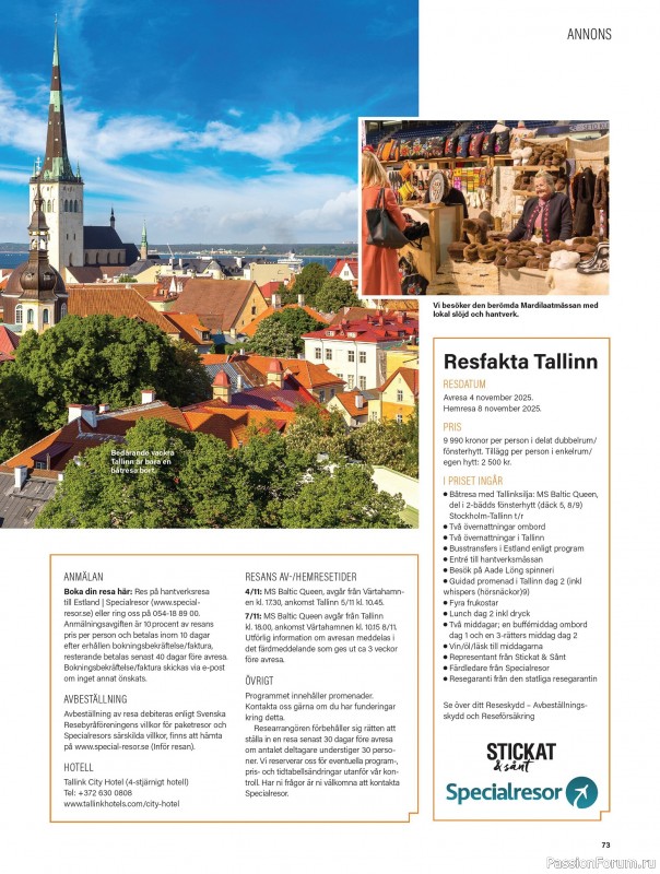 Коллекция проектов для рукодельниц в журнале «Stickat & Sant - Virka! Specialtidning - Juli 2025»