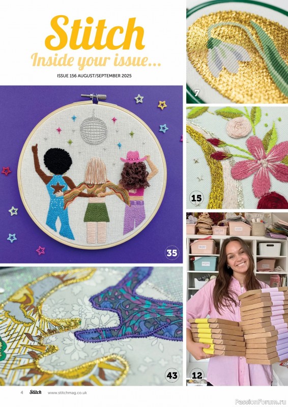 Коллекция проектов для рукодельниц в журнале «Stitch Magazine №156 2025»