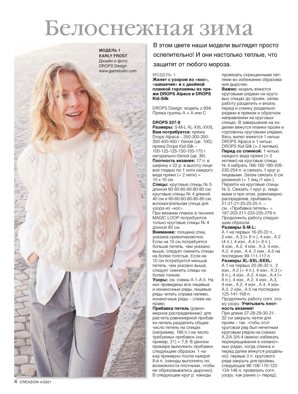Модели спицами и крючком в журнале "Creazion" №4 2021