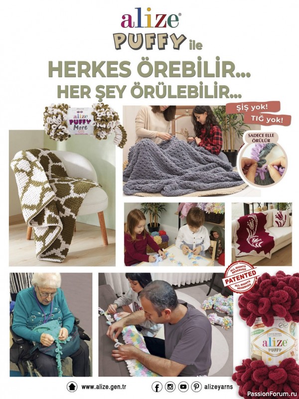 Коллекция проектов крючком и спицами в журнале «Burda Orgu №1 2022»