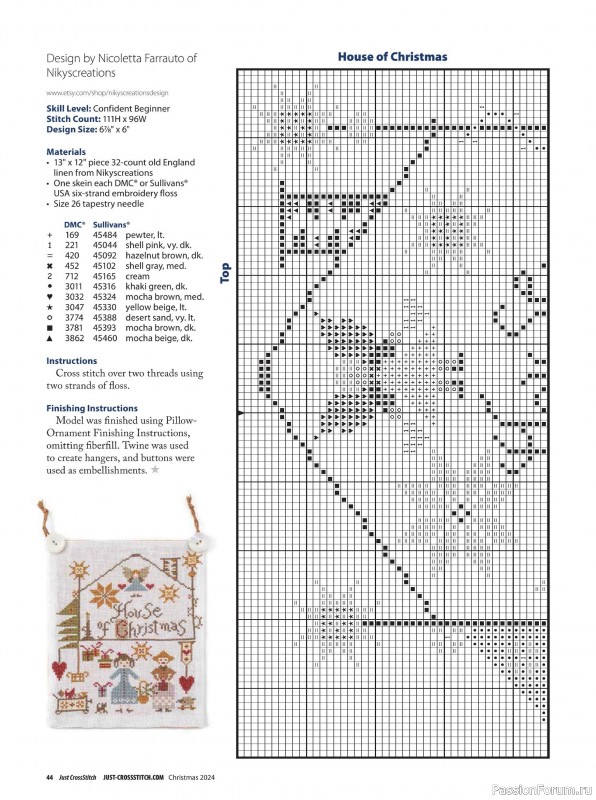 Коллекция вышивки в журнале «Just Cross Stitch - Christmas 2024»