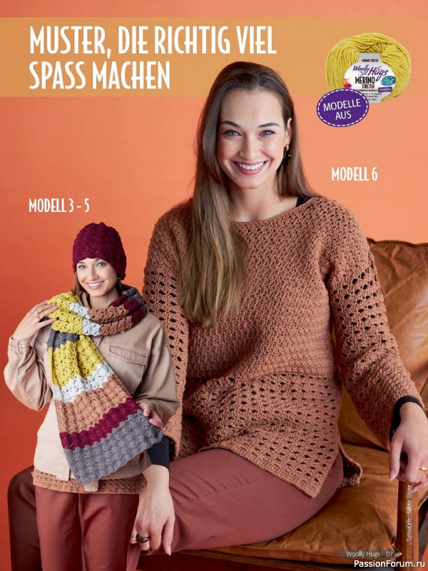 Вязаные модели в журнале «Woolly Hugs Maschenwelt №1 2023»