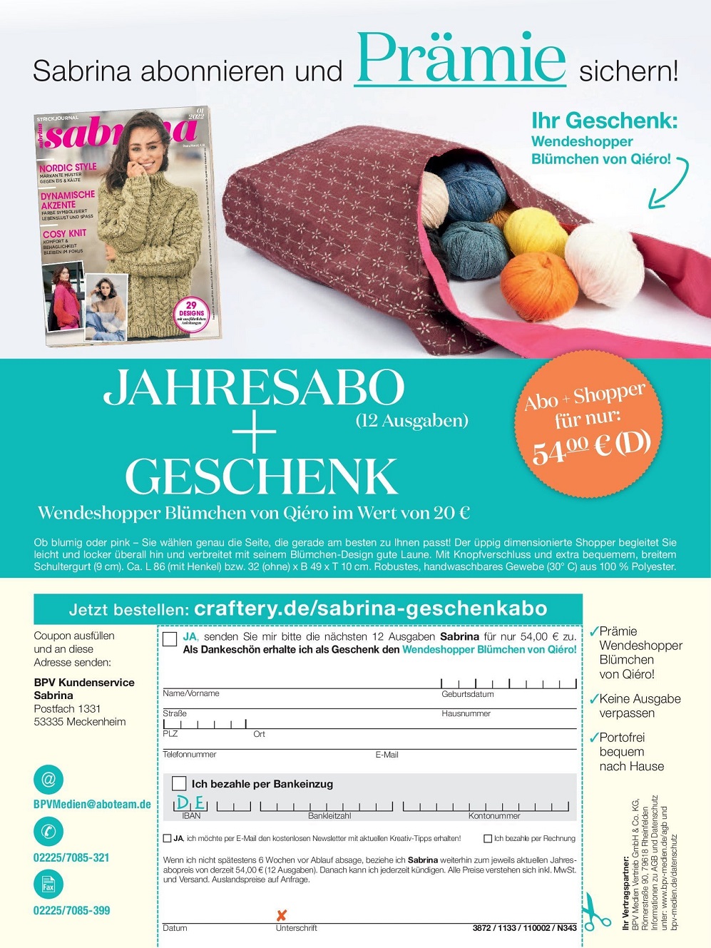 Модели для женщин всех возрастов в журнале "Sabrina" №1 2022 German