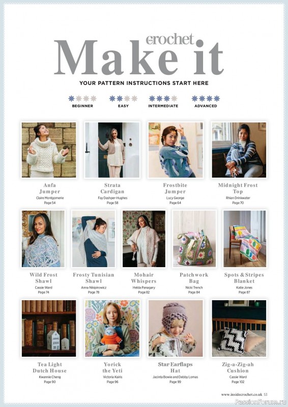 Вязаные модели крючком в журнале «Inside Crochet №154 2023»