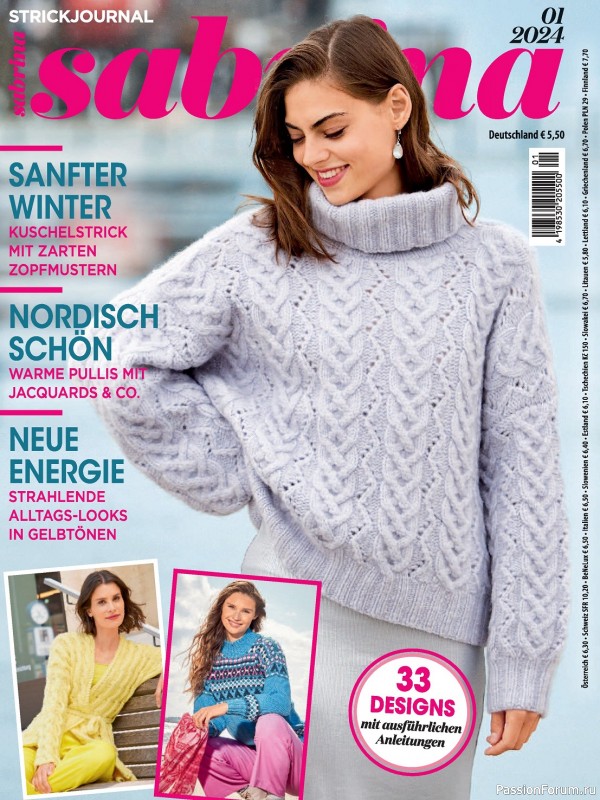 Вязаные модели в журнале &laquo;Sabrina №1 2024 Germany&raquo;